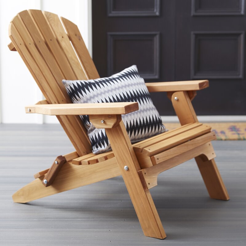 Abordale Solid Wood Folding Adirondack Chair 
